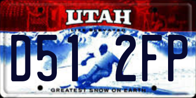 UT license plate D512FP