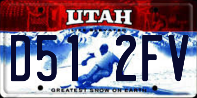 UT license plate D512FV