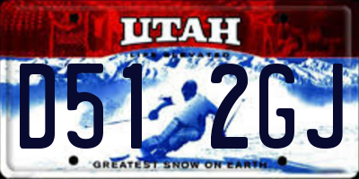 UT license plate D512GJ