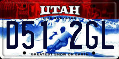 UT license plate D512GL