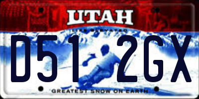 UT license plate D512GX