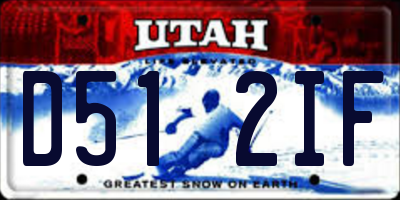 UT license plate D512IF