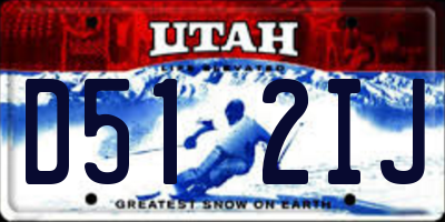 UT license plate D512IJ