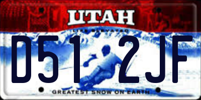 UT license plate D512JF