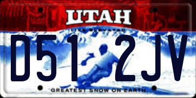 UT license plate D512JV