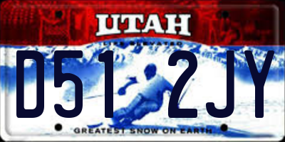 UT license plate D512JY
