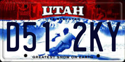 UT license plate D512KY