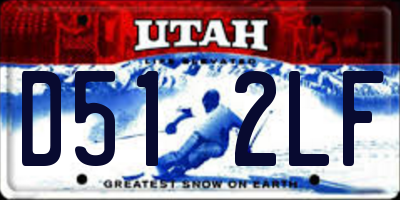 UT license plate D512LF