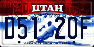 UT license plate D512OF