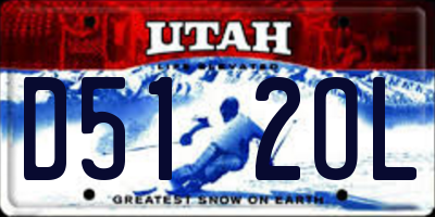 UT license plate D512OL