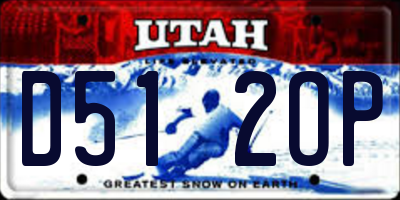 UT license plate D512OP