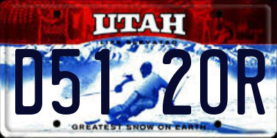 UT license plate D512OR