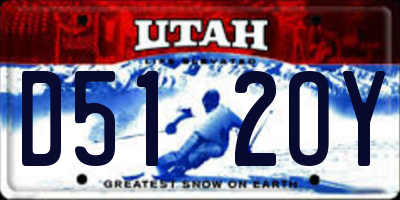 UT license plate D512OY