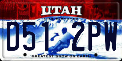 UT license plate D512PW