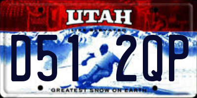 UT license plate D512QP