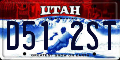 UT license plate D512ST