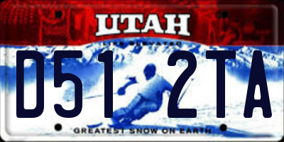 UT license plate D512TA