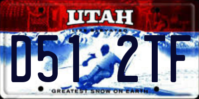 UT license plate D512TF