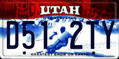 UT license plate D512TY
