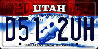 UT license plate D512UH