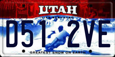 UT license plate D512VE