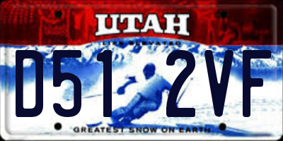 UT license plate D512VF