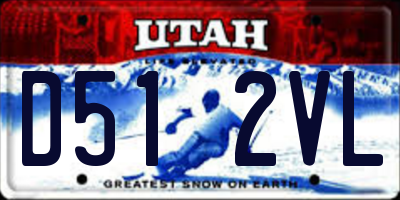 UT license plate D512VL