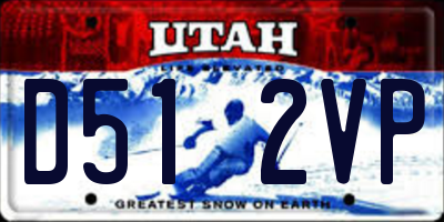 UT license plate D512VP