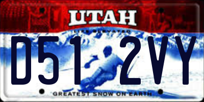 UT license plate D512VY