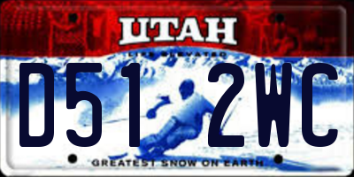 UT license plate D512WC