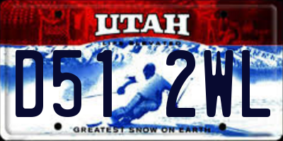 UT license plate D512WL