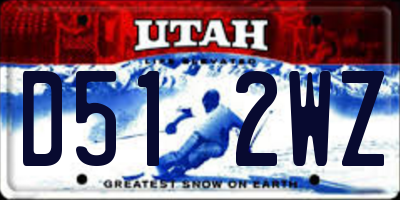 UT license plate D512WZ