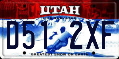 UT license plate D512XF