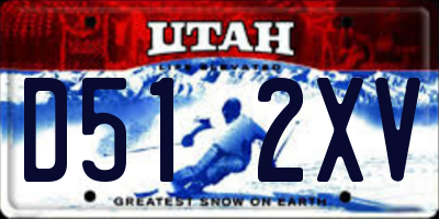 UT license plate D512XV