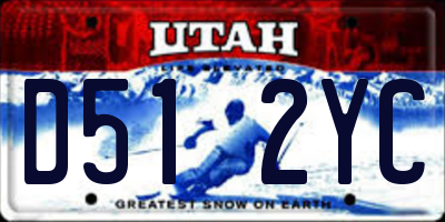 UT license plate D512YC