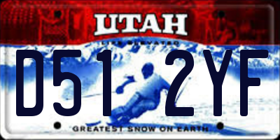 UT license plate D512YF