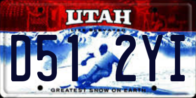 UT license plate D512YI