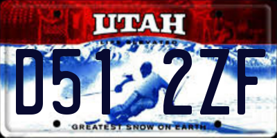UT license plate D512ZF