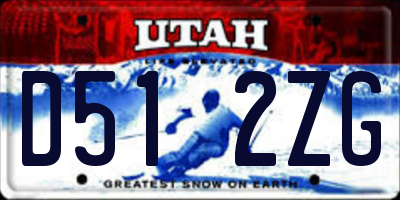UT license plate D512ZG