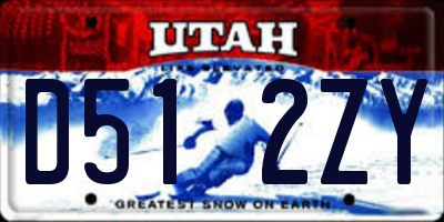 UT license plate D512ZY