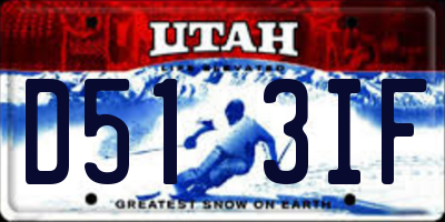 UT license plate D513IF