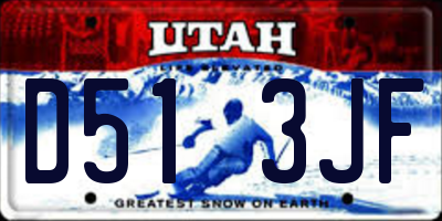 UT license plate D513JF