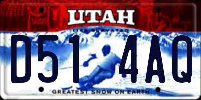 UT license plate D514AQ