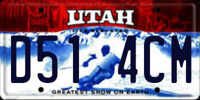 UT license plate D514CM