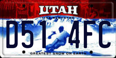 UT license plate D514FC