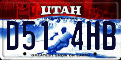 UT license plate D514HB