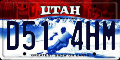 UT license plate D514HM