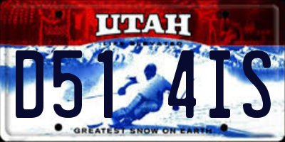 UT license plate D514IS