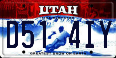 UT license plate D514IY