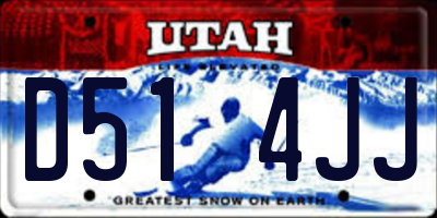 UT license plate D514JJ